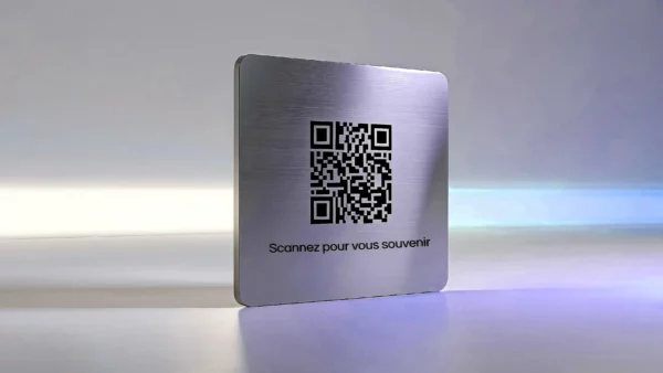 Plaque avec QR code - Souvenir QR
